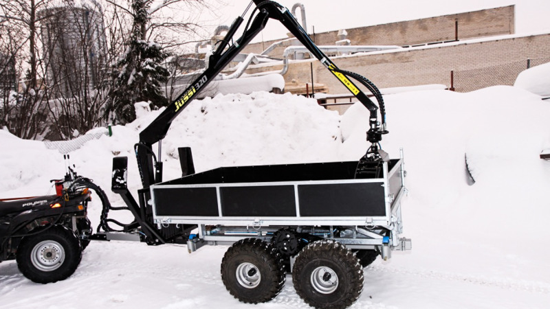 Flatbed trailer + bucket